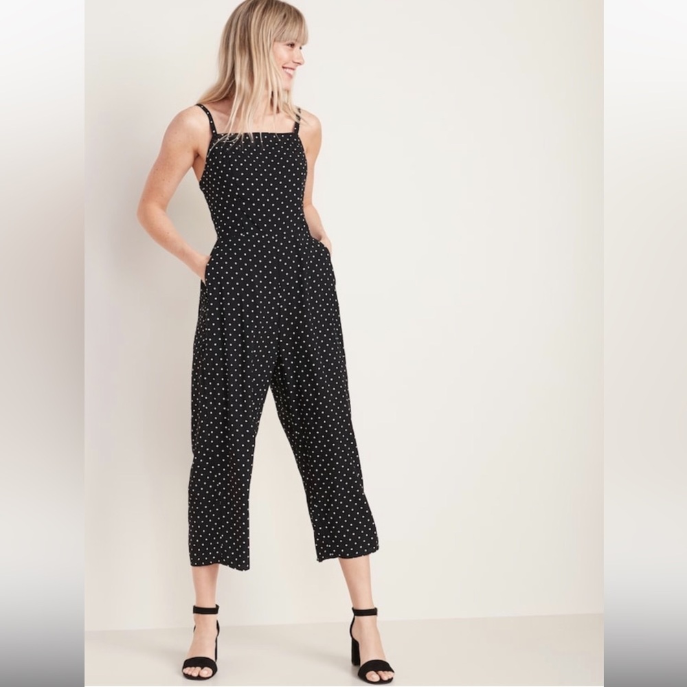 Old Navy Polkadot Square-Neck Cami Jumpsuit